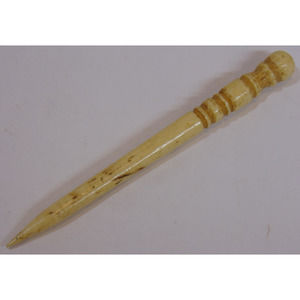 Sewing Stiletto Needle Bone 1800 Century Antique Victorian Carved Decorated Tool